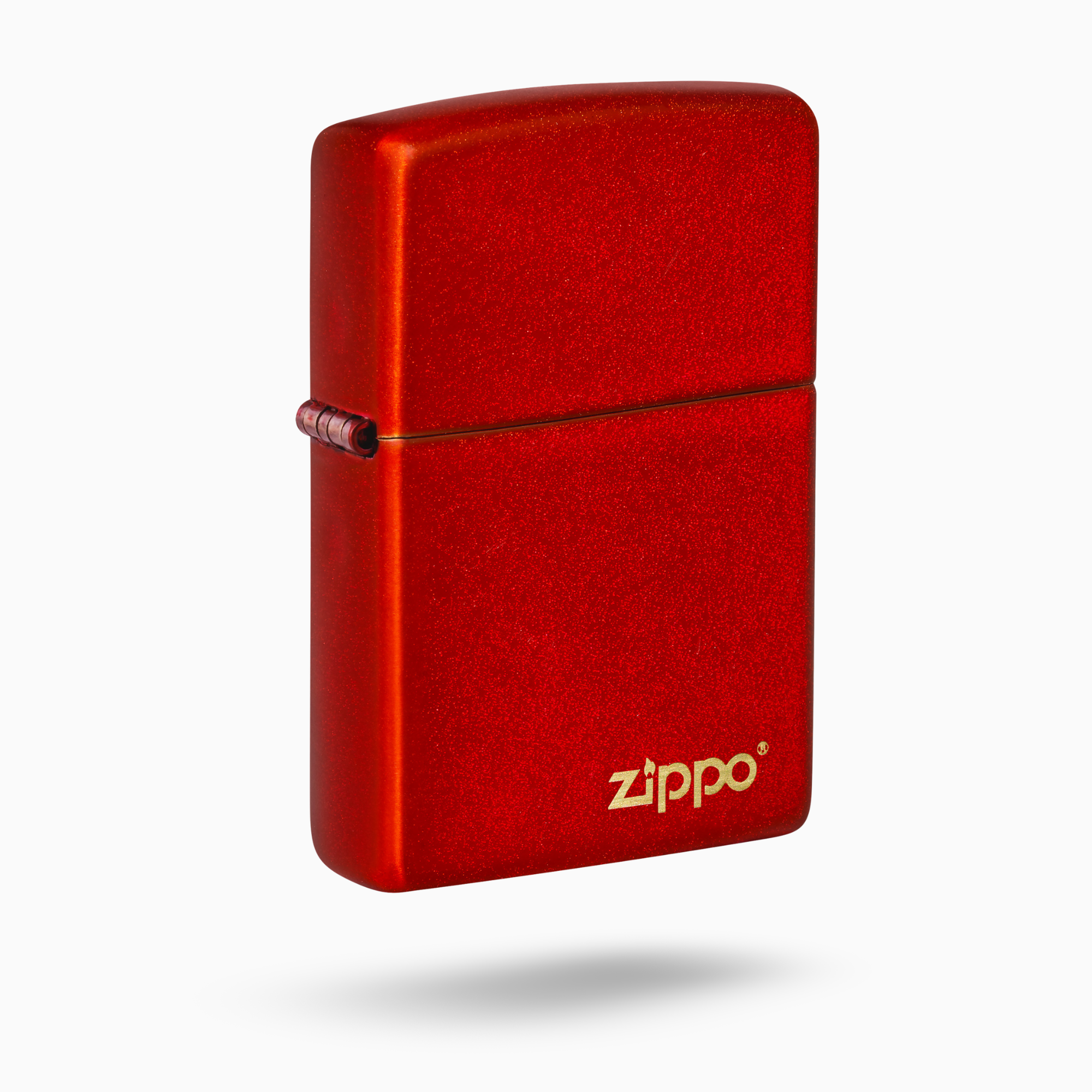 Classic Metallic Red Zippo Logo