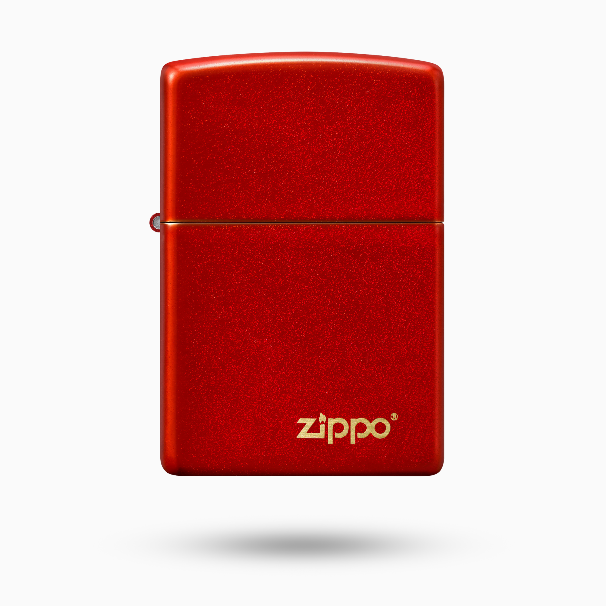 Classic Metallic Red Zippo Logo